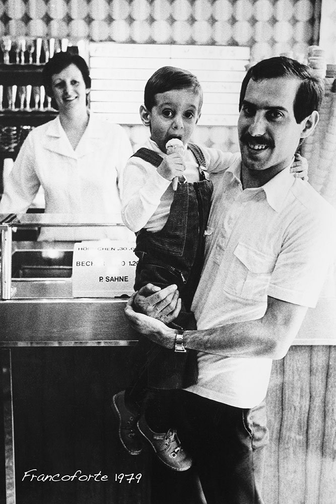 Gelateria Cavour Pordenone, foto la nostra storia, Francoforte 1977